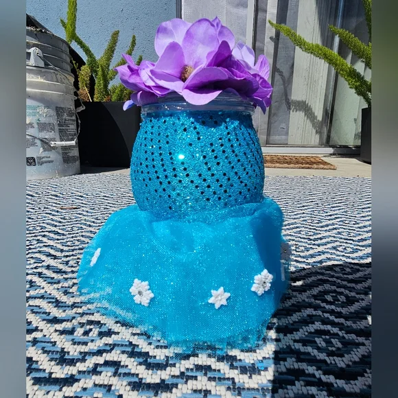 Frozen Theme Glass Centerpieces storage